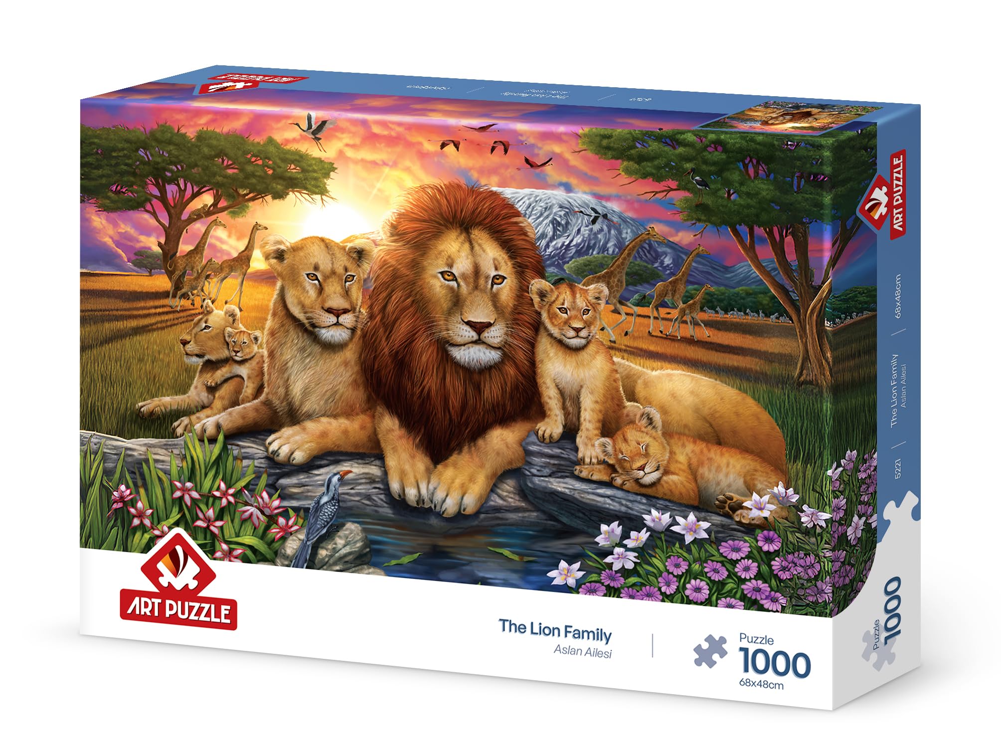 Art Puzzle Aslan Ailesi 1000 Parça Puzzle : Amazon.com.tr: Oyuncak